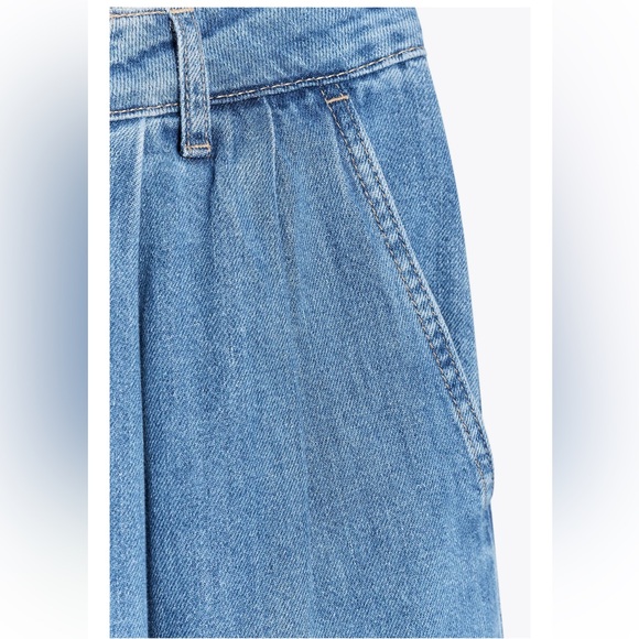 Zara Z1975 Mid-rise Wide Leg Jeans Blue NWT - Picture 8 of 8